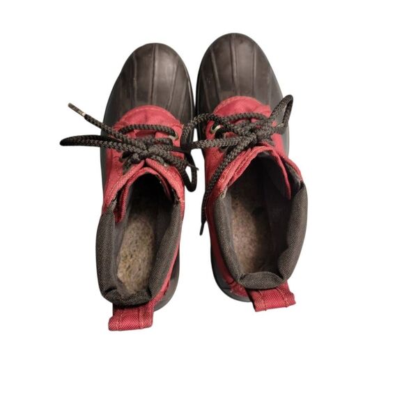 KAMIK Red Duck Rain Boots Waterproof Warm Lining Ankle Booties - Picture 7 of 13